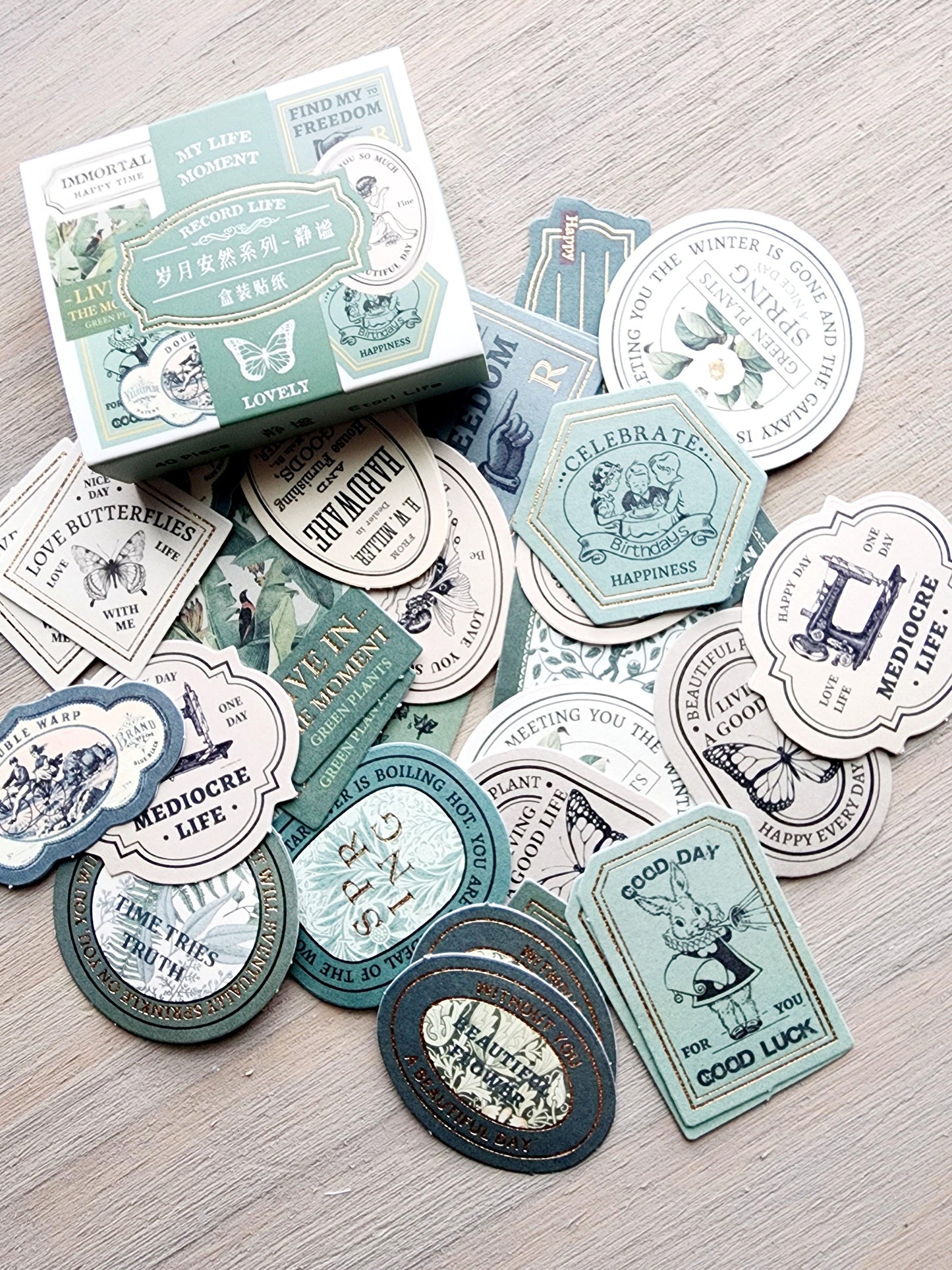 Matchbox Gilded Ephemera Stickers - Studio Crisalyn