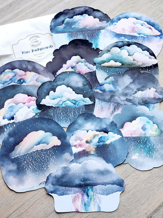 Rain Clouds Mini Backgrounds - Studio Crisalyn