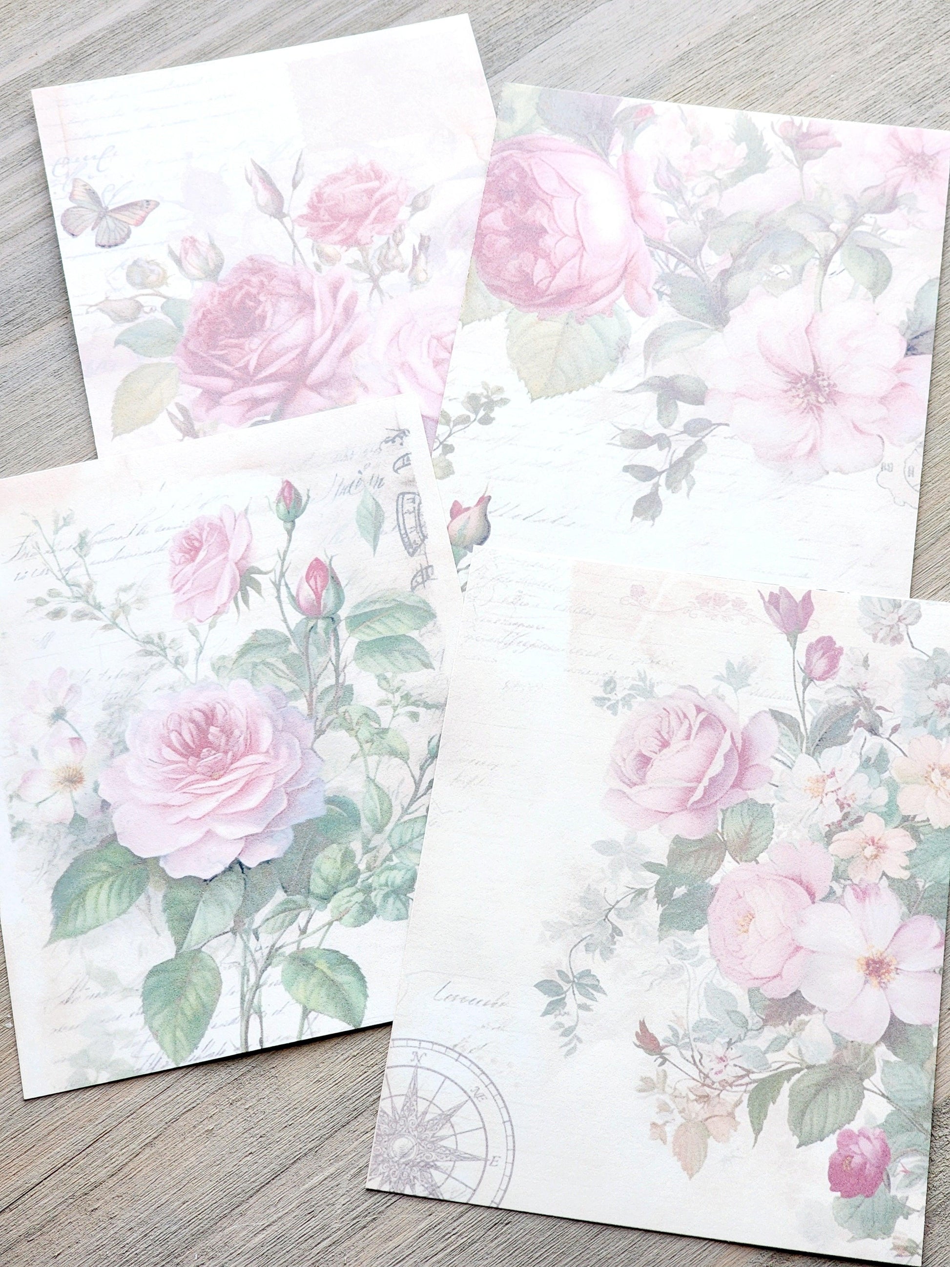 SCE Rose Paper Backgrounds - Studio Crisalyn