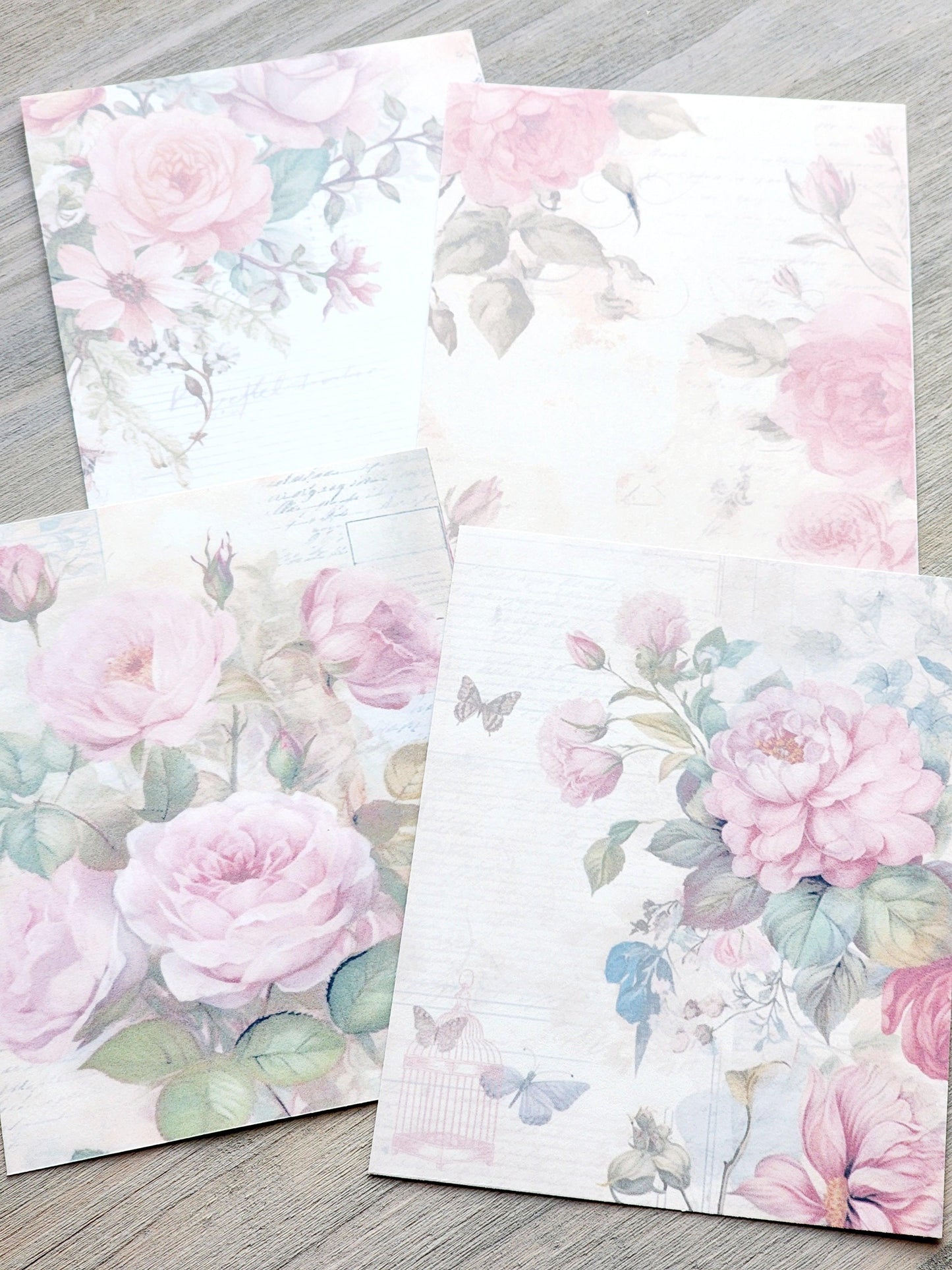 SCE Rose Paper Backgrounds - Studio Crisalyn