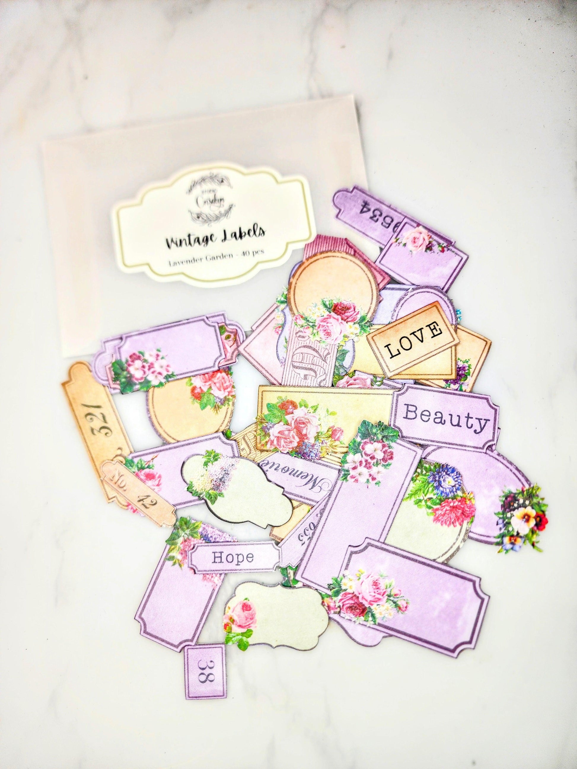 Vintage Labels: Lavender Garden - Studio Crisalyn